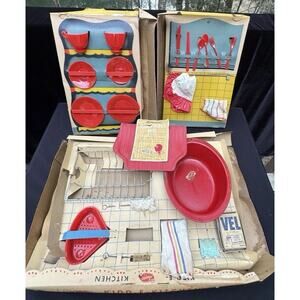 Children’s Toy Dishes Amsco Kidd-E-Kitchen Large Play Set With Tags! HTF!